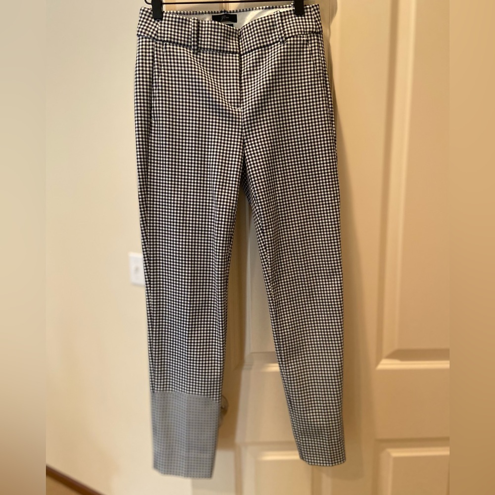 J Crew Cameron gingham crop pants